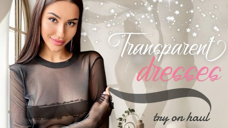 [4K] Carla Marini’s Elegant Transparent Clothing Try-On - Stylish & Bold Looks!