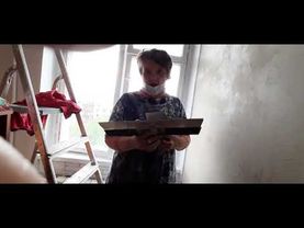 Штукатурю стены у подруги. Ремонт под сдачу.