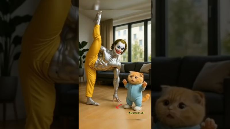 The orange cat father was confused ✌😹 #cat #cutecat #comedy #pets #catlovers #funny