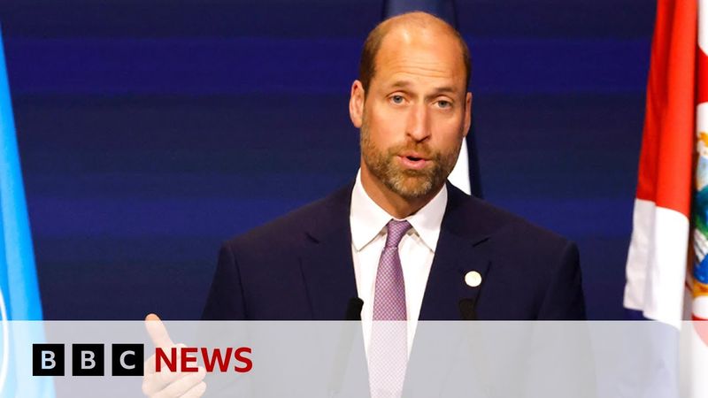 Prince William warns ocean life 'diminishing before our eyes' | BBC News