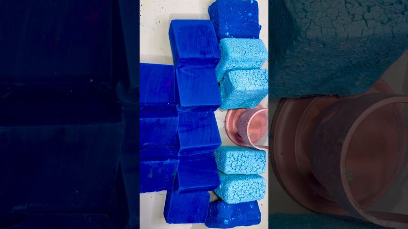 Blue Blocks #rainbowsoap #oddlysatisfying #relax #crushingtime #oddlysatisfying