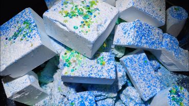 淀粉镁粉块组合闪闪的亮片，暴力捏增了几分不一样的色彩丨粉笔chalk丨原创粉笔