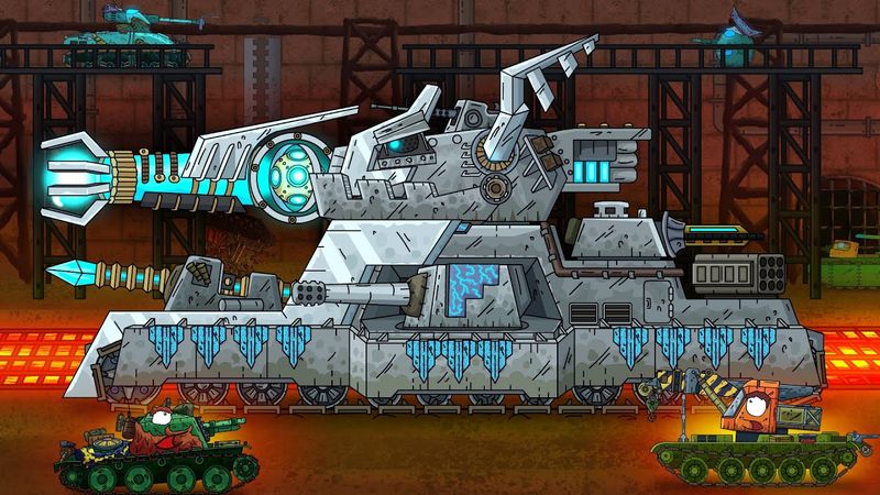 ¡Este Monstruo de Acero te quitará los poderes de Leviatán! - Dibujos animados sobre tanques.