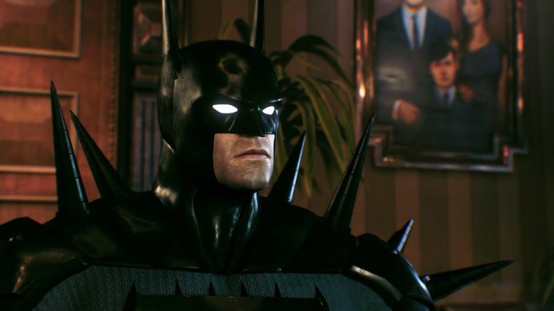 Сцена з розкриттям мода Absolute Batman (Spiked) у Arkham Knight
