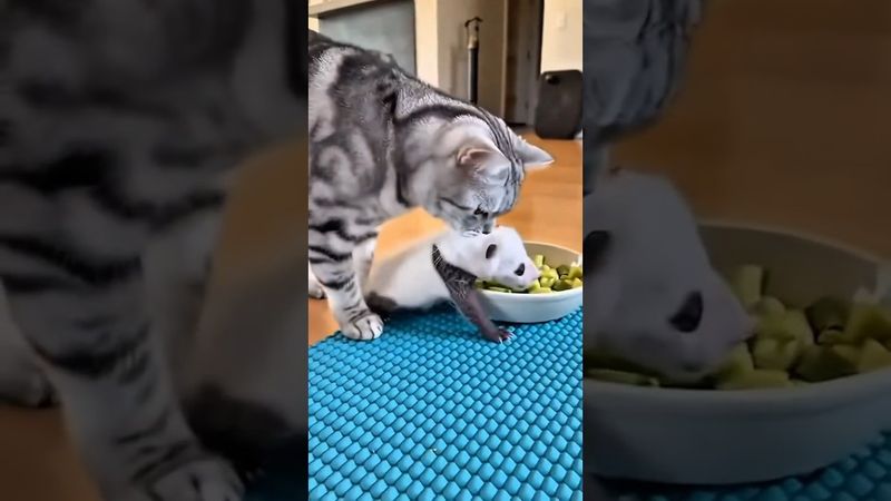 FRIENDSHIP STORY - Cat and Panda #catvideos #cat #imut #kucinglucubandung #funny #kucing #cute