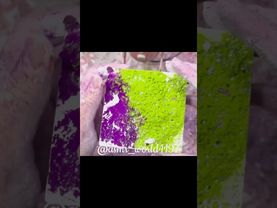 Green Purple Block #oddlysatisfying #relax #satisfying #relaxing #slime #gymchalkasmr #holi #asmr