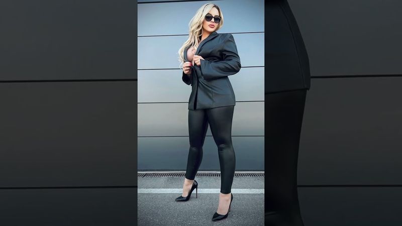 Estilo de vida Leather Diva - Looks com leggings brilhantes, elegância e estilo | Calças de couro...