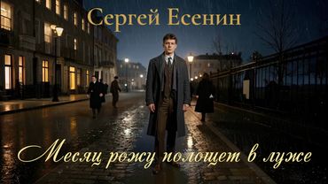 Месяц рожу полощет в луже. Сергей Есенин