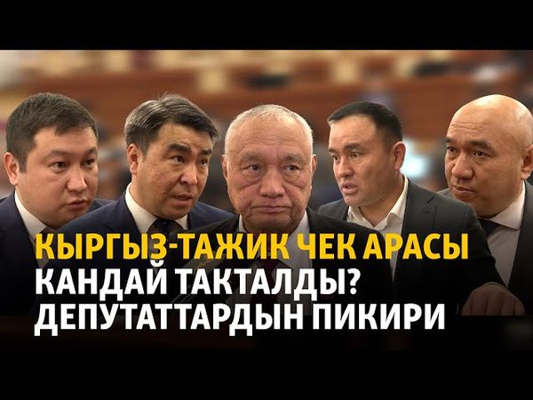 Кыргыз-тажик чек арасы кандай такталды? Депутаттардын пикири