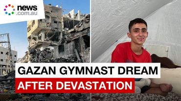 Gazan gymnast who lost legs in Israeli strike dreams of walking again
