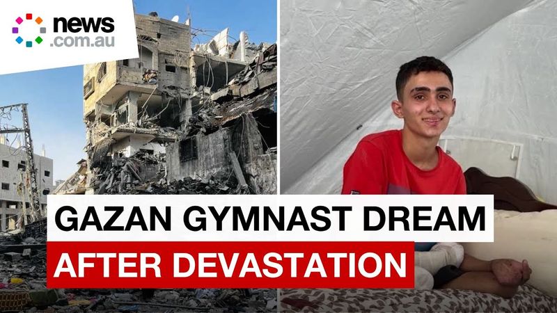 Gazan gymnast who lost legs in Israeli strike dreams of walking again