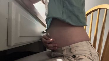 Bloated Belly While Working | Quiet Digestion Grumbles