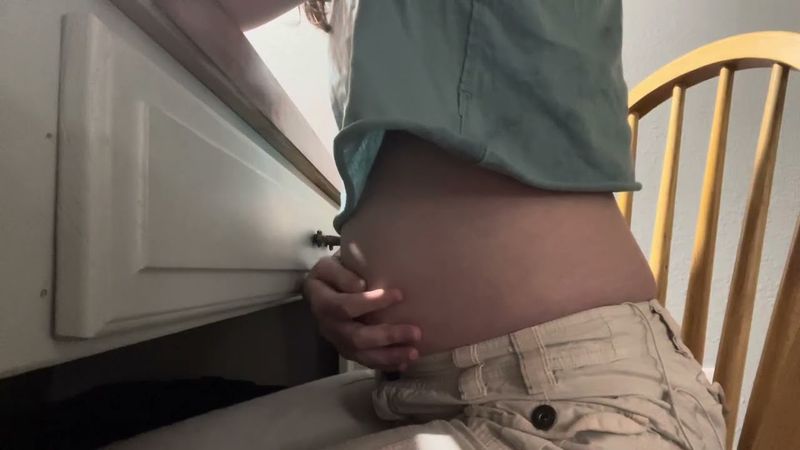 Bloated Belly While Working | Quiet Digestion Grumbles