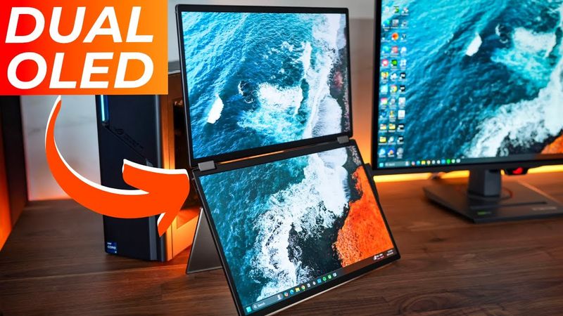 Este monitor OLED se dobra como um laptop... É meio insano para o trabalho REAL.