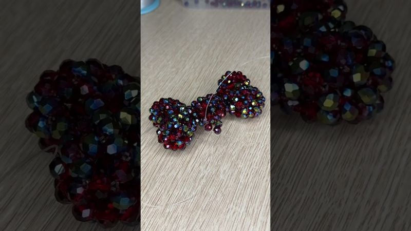 Бантик из бусин часть 2. Игрушка из бусин , брелок из бусин.#ручнаяработа#мастеркласс