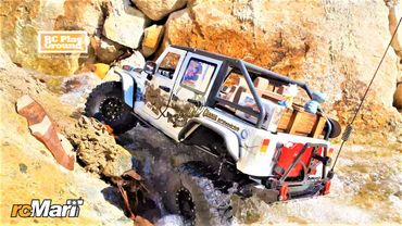 [4K]RC Car Xtra Speed XS01 Jeep Wrangler Creek Rock Crawling