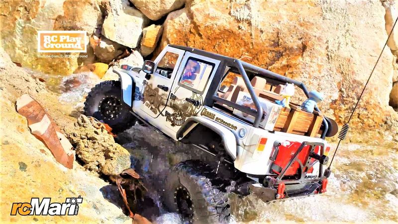 [4K]RC Car Xtra Speed XS01 Jeep Wrangler Creek Rock Crawling