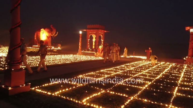 Cultural program on Delhi Deepotsav at Vasudev Ghat, New Delhi.
