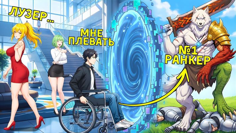 Все Смеялись Над Ним Потому что Он Инвалид, Но На Самом Деле он №1 РАНКЕР! | ПЕРЕСКАЗ МАНХВЫ