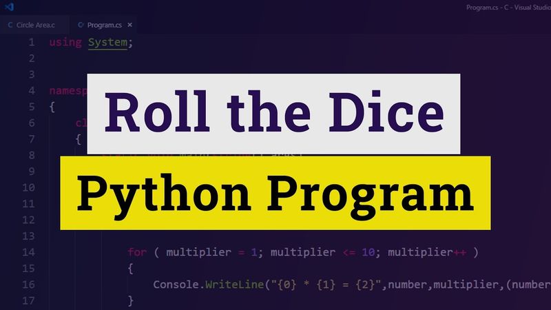 Python Roll the Dice Program