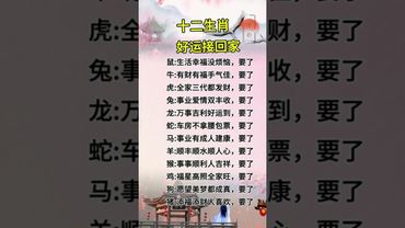 十二生肖好運接回家 #生肖 #運勢  #玄學 #風水 #命理