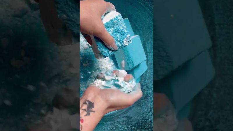 Fresh Chalk with Dusty Blue Powder