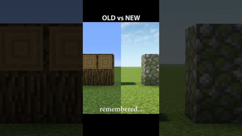 Old vs NEW minecraft texture #bhajanshaamsavere #minecraftshorts