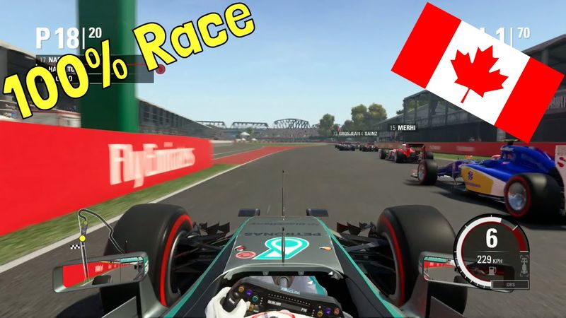 F1 2015 - 100% Race at Circuit Gilles Villeneuve, Montreal, Canada in Hamilton's Mercedes