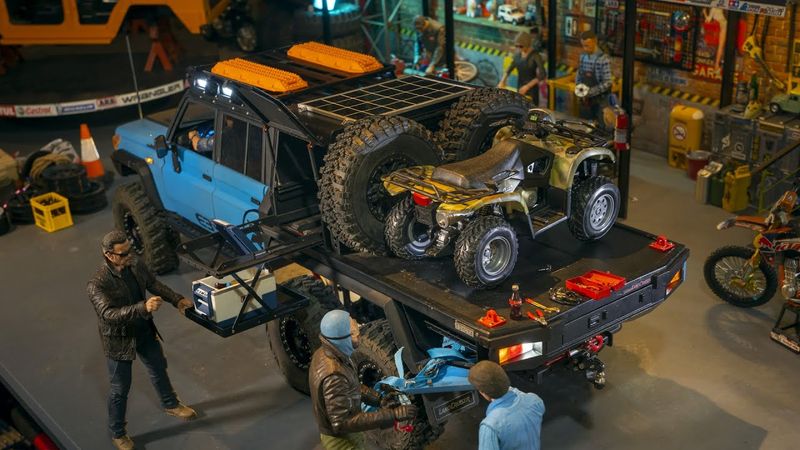 Rc Crawler : Rc Land Cruiser 6x6 Off-road Driving Rc Car | Transport ATV