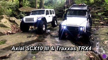 AXIAL SCX10 III & Taxxas TRX4 Wrangler Rubicon JL & Defender D110 Valley RockCrawling 4X4 Rc car