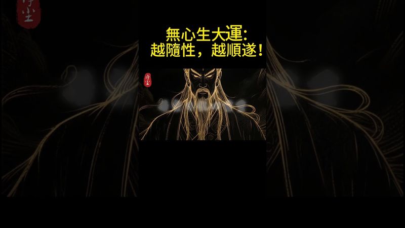 【道家智慧：無心，才是人生最好的運氣密碼！】#shorts #人生感悟 #易经 #生肖命理 #正能量