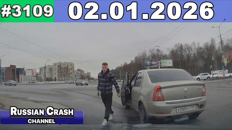 ДТП. Подборка на видеорегистратор за 02.01.2026 Январь 2026