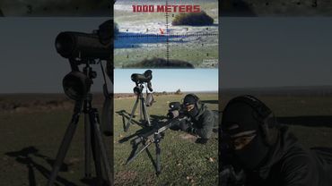 Shooting a Coke can 1000meters away, two shots #firearmreview #sniper