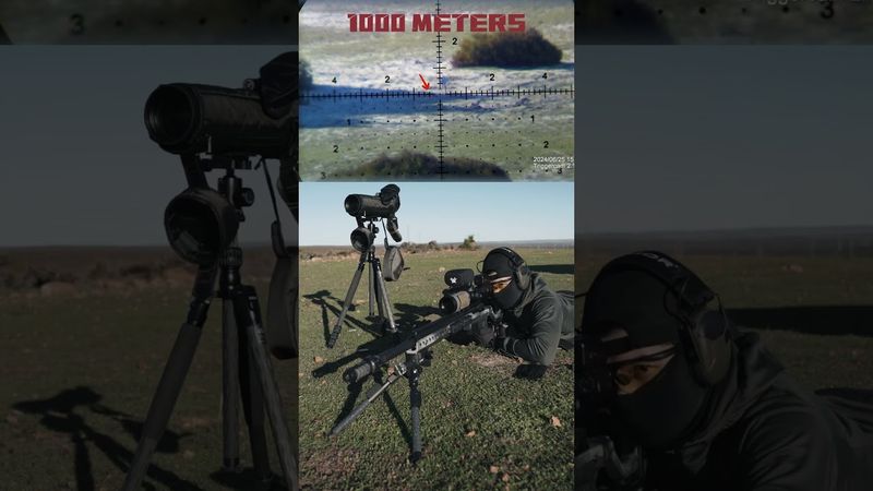 Shooting a Coke can 1000meters away, two shots #firearmreview #sniper