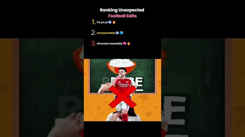 Ranking Unexpected Football Edits