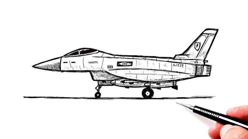 Comment dessiner un avion de chasse | Tutoriel de dessin