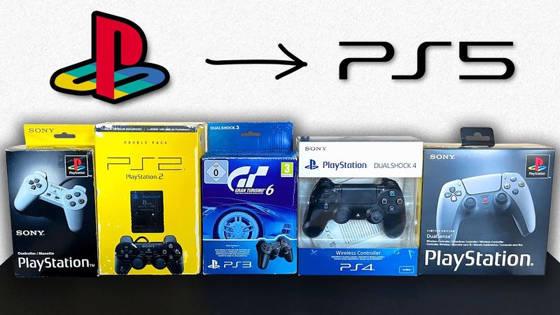 Unboxing the Evolution of the PlayStation Controller | PS1, PS2, PS3, PS4, PS5 + Gameplay