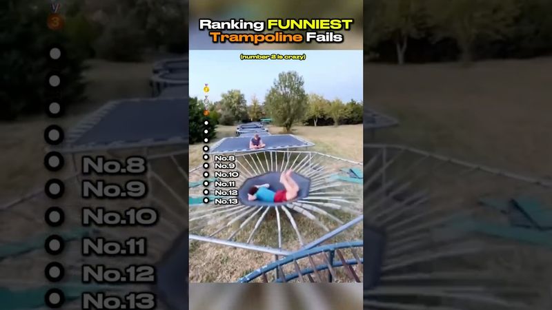 Ranking FUNNIEST Trampoline Fails 🤣🤣  #funny #funnyshorts #fails #failsvideo