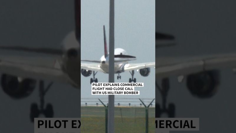 Pilot explains US passenger jet had close call with B-52 bomber | AFP #shorts