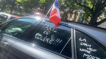 French taxi drivers protest in Paris | AFP