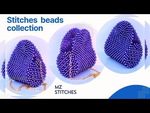 DETAILED way to make a DESIGNED handmade BEADED BAG//DIY Beaded Bag//DIY Tutorial