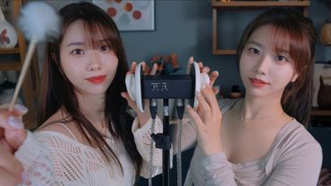 Come Get Non‑Stop Ear Cleaning & Massage from Twin ASMR👂 (No Talking)