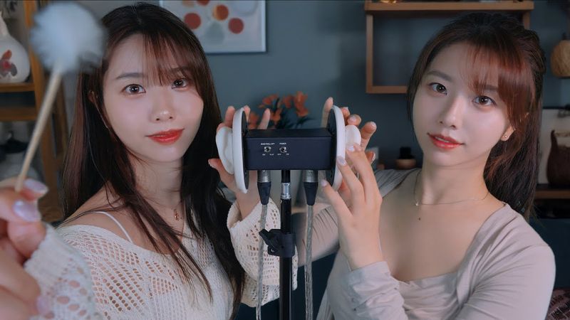 Come Get Non‑Stop Ear Cleaning & Massage from Twin ASMR👂 (No Talking)