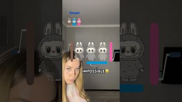 Labubu Coloring IQ🐰🩵IMPOSSIBLE😭#shorts