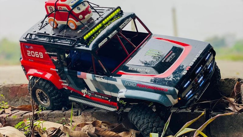 Rc Crawler Traxxas Trx4 BRONCO (body baja 1000) Off Road Bashing 4x4 Rc Cars #3