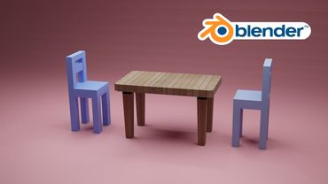 How to design a chair and table in a blender tutorial for beginners