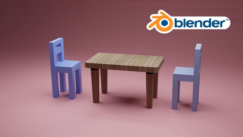 How to design a chair and table in a blender tutorial for beginners