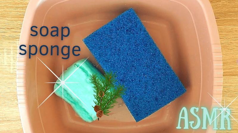 🧼🫧ASMR SOUNDS 🧼🫧SOAKED SOAP🧽SPONGE RINSE🧽| РАЗМОКШЕЕ МЫЛО🌲АСМР