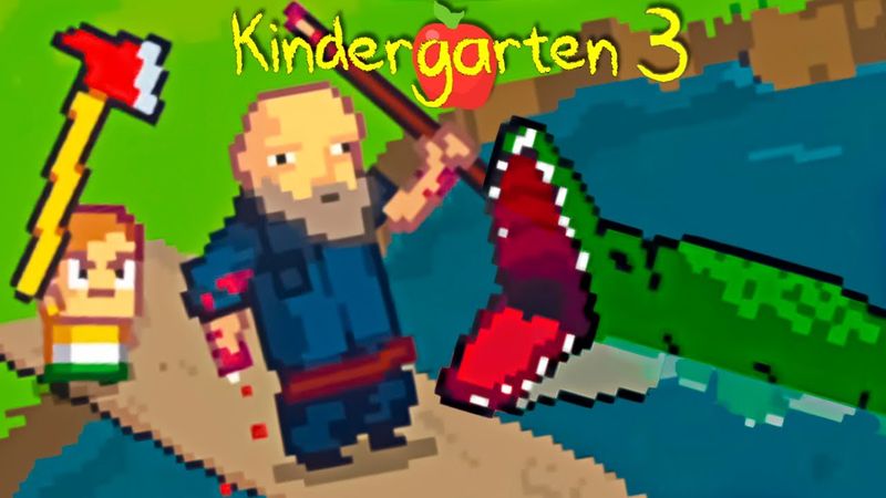КРОКОДИЛ ПРОТИВ УБОРЩИКА ► Kindergarten 3 #4 Прохождение