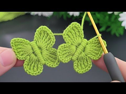 Super Easy 🦋 Crochet Butterfly Stitch | Perfect for Headbands & Bag Straps
